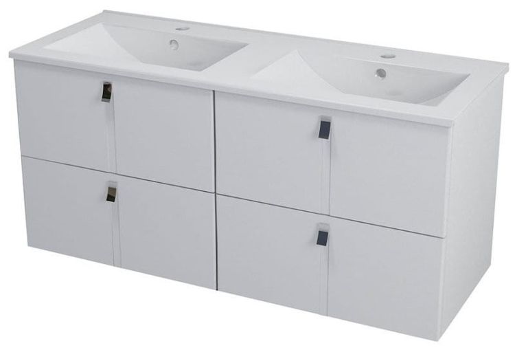 MITRA szafka umywalkowa 119,6x55x45cm, biała