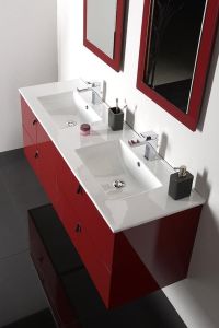 MITRA szafka umywalkowa 119,6x55x45cm, bordo