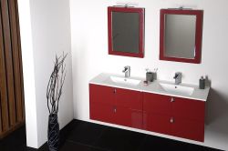 MITRA szafka umywalkowa 119,6x55x45cm, bordo