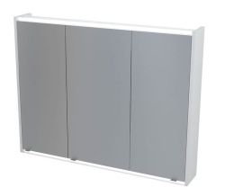 BATU szafka z lustrem 2x LED, 100x71x15cm, biała
