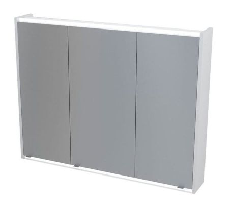 Przejdź do produktu BATU szafka z lustrem 2x LED, 100x71x15cm, biały połysk