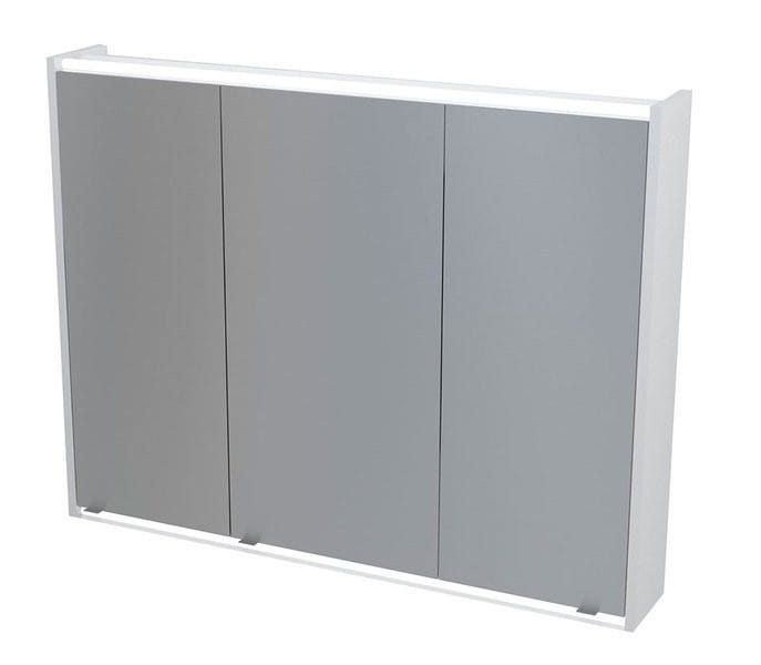 BATU szafka z lustrem 2x LED, 100x71x15cm, biała