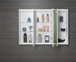BATU szafka z lustrem 2x LED, 100x71x15cm, biała