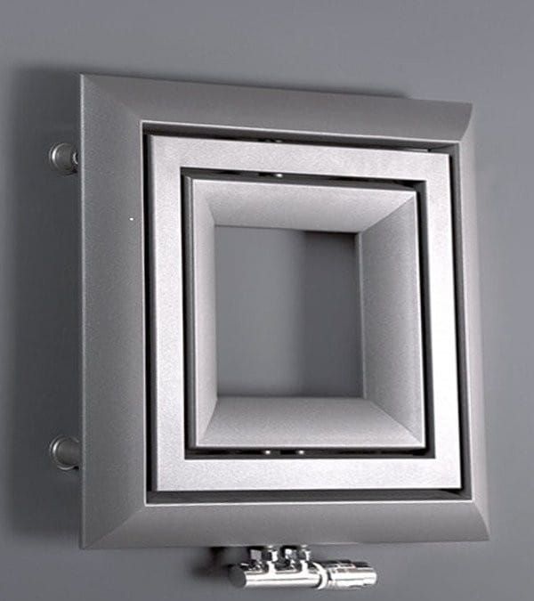 PROPOLI grzejnik 650x650mm, 380 W,srebrny ze strukturą