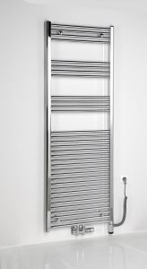 ONE D grzałka elektryczna z termostatem, 200W, prawa, chrom