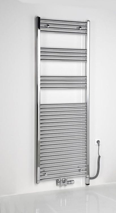 ONE D grzałka elektryczna z termostatem, 300W, prawa, chrom