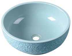 PRIORI umywalka ceramiczna, średnica 43cm, błękitna