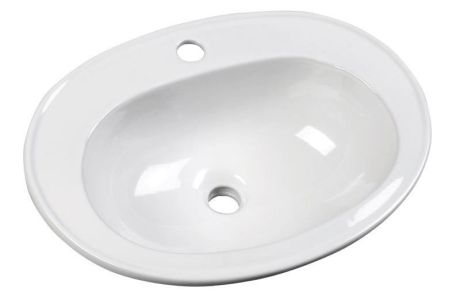 Przejdź do produktu SARA Umywalka ceramiczna 54x41cm, wpuszczana, biała