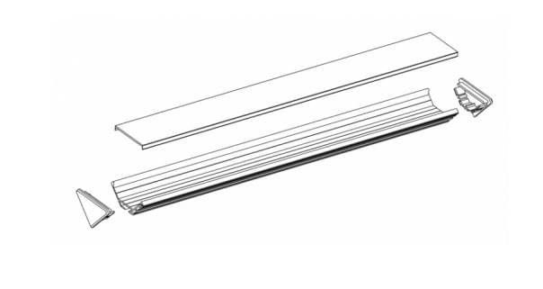 LED profil KOPRO 15,2x6mm, aluminium anodowane , 1m
