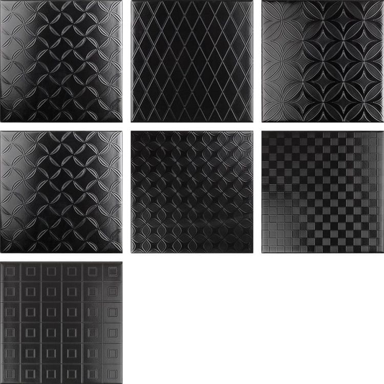 BLACK&WHITE Decor Negro 20X20 (1bal=1m2)