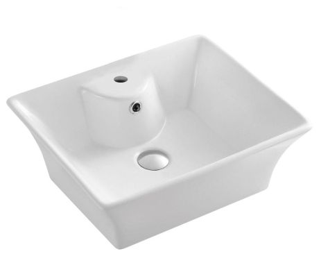 Przejdź do produktu Umywalka ceramiczna nablatowa 49,5x41,5 cm, biała