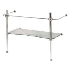 WALDORF podpora umywalki 80cm z półką szklaną, chrom