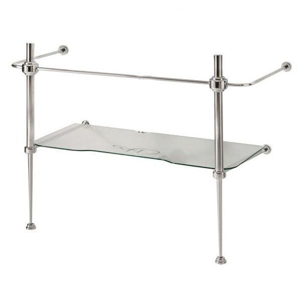 WALDORF podpora umywalki 80cm z półką szklaną, chrom