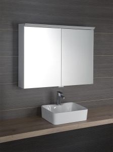 TOBI LED szafka z oświetleniem LED 100x73x17cm, bezdotykowy, biała