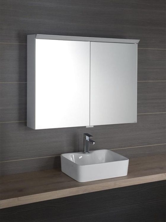 TOBI LED szafka z oświetleniem LED 100x73x17cm, bezdotykowy, biała