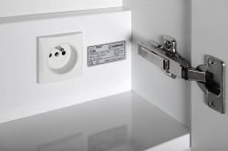 TOBI LED szafka  z oświetleniem LED 80x63x17cm, bezdotykowy, biała