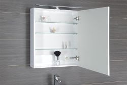 RIWA LED szafka z oświetleniem LED, 60x70x17cm, bezdotykowy, biała