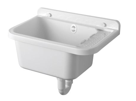 Przejdź do produktu Komora gospodarcza z ociekaczem 50x34cm, plastik, biały
