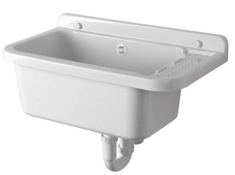 Przejdź do produktu Komora gospodarcza z ociekaczem 60x34cm, plastik, biały