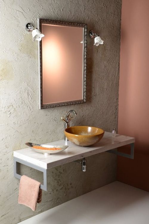 ATTILA umywalka 42,5cm, ceramiczny, brązowa