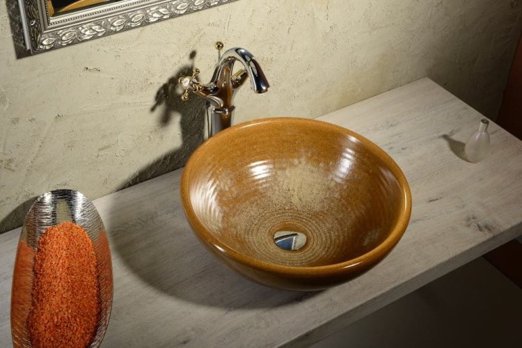 ATTILA umywalka 42,5cm, ceramiczny, brązowa