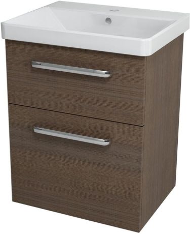Przejdź do produktu THEIA Szafka umywalkowa 56,4x70x44,2cm, 2 szuflady, sosna rustykalna
