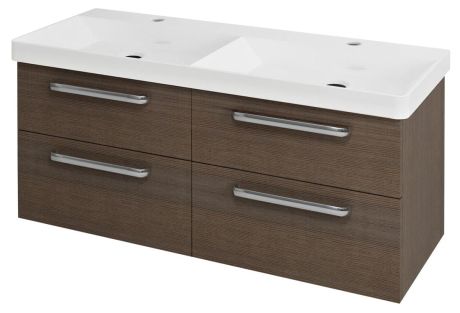 Przejdź do produktu THEIA Szafka umywalkowa podwójna 116x50x44,2cm, 4 szuflady, sosna rustykalna
