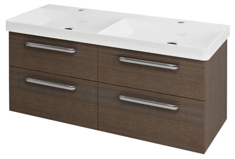 THEIA Szafka umywalkowa 116x50x44,2cm, 4 szuflady, sosna rustikalna