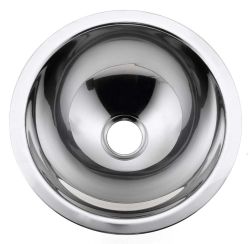 Umywalka wpuszczana w blat, nierdzewna, średnica 305 mm