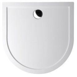 ISA 100 brodzik z konglomeratu, półokragły 100x100x4cm, biała