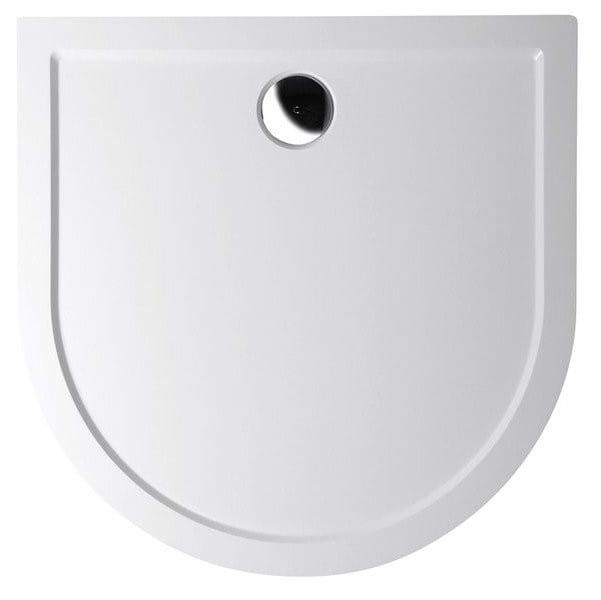 ISA 100 brodzik z konglomeratu, półokragły 100x100x4cm, biała