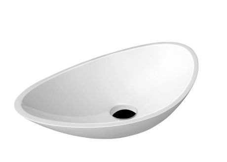 Przejdź do produktu ROSSETA umywalka kompozytowa nablatowa 56,4x32,3cm, biała