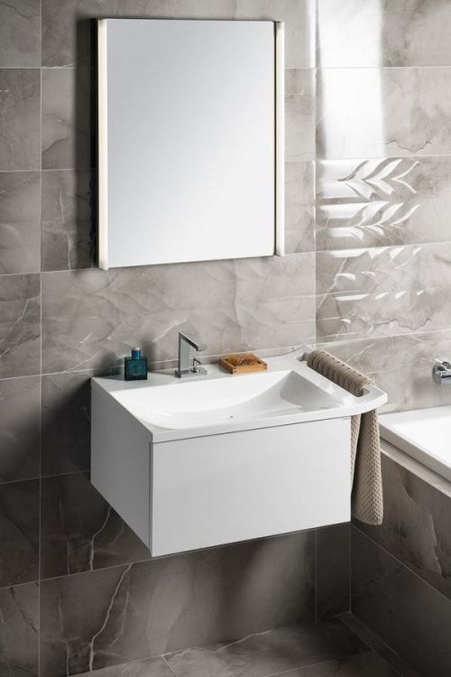 ZEUS szafka umywalkowa z syfonem 60x26x45cm, kolor bialy