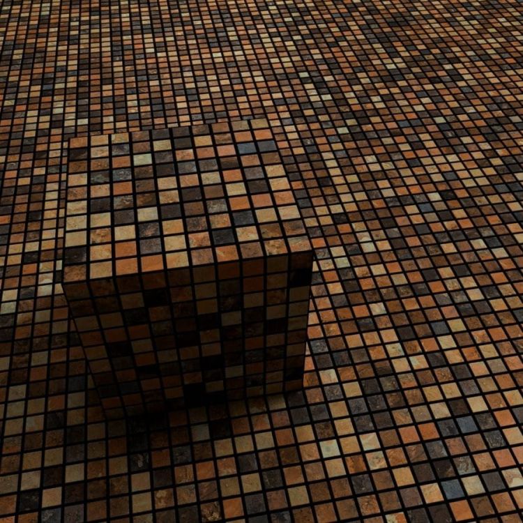 ZEN Riverstone Glass mosaic 25x25 mm (plato 31,2x49,5)