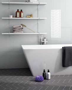 CHEVRON WALL White Matt Left 18,6x5,2 (EQ-3) (1bal=0,5m2)