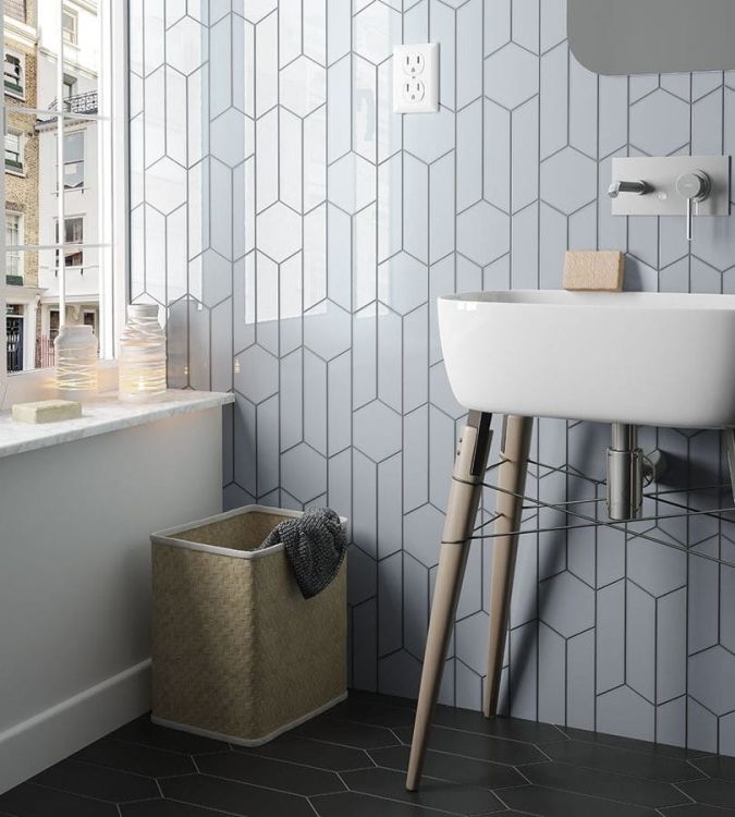 CHEVRON WALL White Matt Right 18,6x5,2 (EQ-3) (1bal=0,5m2)