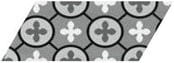CHEVRON FLOOR Patchwork B&W Izquierdo 9x20,5 (EQ-10D) (1bal=1m2)