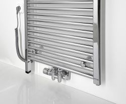 ONE D grzałka elektryczna z termostatem, 200W, lewa chrom