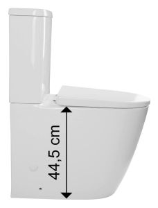 TURKU RIMLESS WC kombi misa podwyższana, deska WC Soft Close, uniwersalna