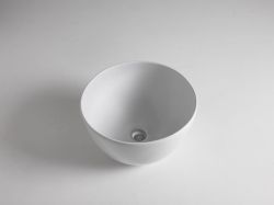DOME umywalka ceramiczna nablatowa 45,5x22,5x45,5 cm, bez odpływu