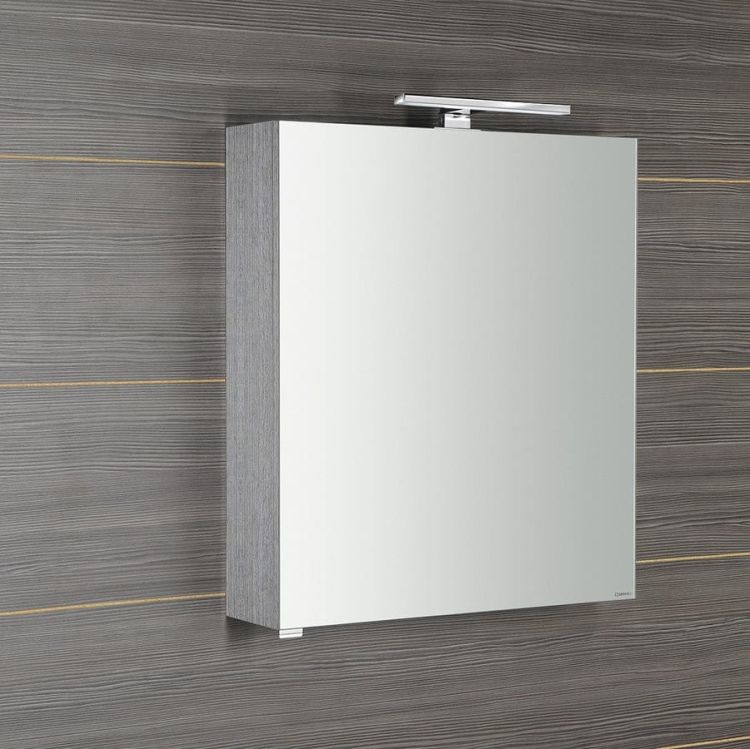 RIWA LED szafka z oświetleniem LED, 50x70x17cm, bezdotykowy, dąb srebrny
