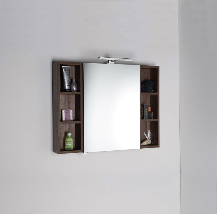 RIWA LED szafka z oświetleniem LED, 50x70x17cm, bezdotykowy, orzech bruno