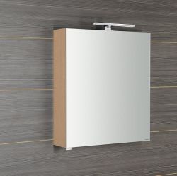 RIWA LED szafka z oświetleniem LED, 50x70x17cm, bezdotykowy, dąb wenecki