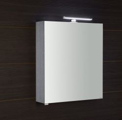 RIWA LED szafka z oświetleniem LED, 60x70x17cm, bezdotykowy, dąb srebrny
