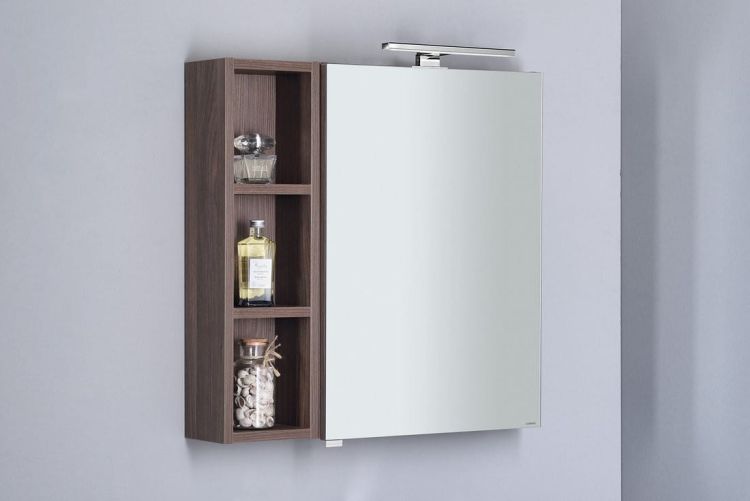 RIWA LED szafka z oświetleniem LED, 60x70x17cm, bezdotykowy, sosna rustikalna