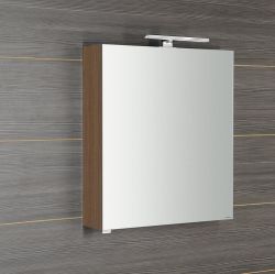 RIWA LED szafka z oświetleniem LED, 60x70x17cm, bezdotykowy, orzech bruno