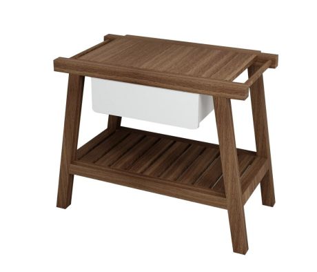 Przejdź do produktu PRIM szafka umywalkowa 92x72x50cm, buk/biały