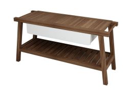 PRIM szafka umywalkowa 146x72x50cm, buk/biały