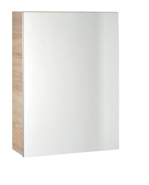 VEGA szafka z lustrem, 50x70x18cm, dąb platin