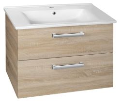 VEGA szafka umywalkowa 72x57,6x43,8 cm, 2 szuflady, dąb platin